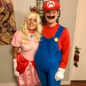 Men's Mario Halloween Costume, Couples Costume